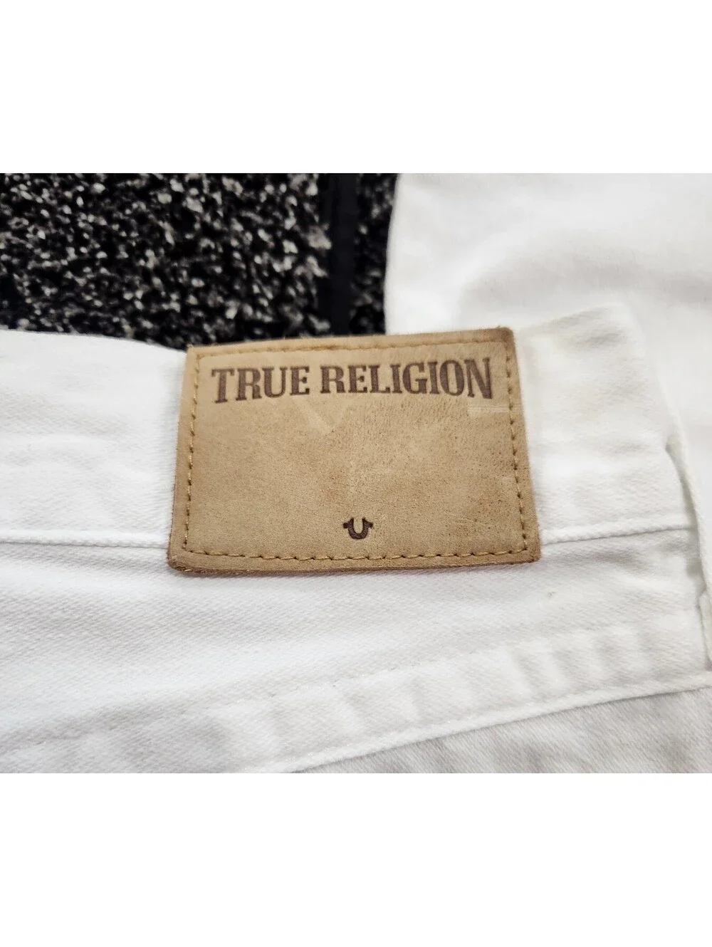 True Religion GENO Relaxed Slim Men Optic White Denim Jeans Size 30 Made in USA